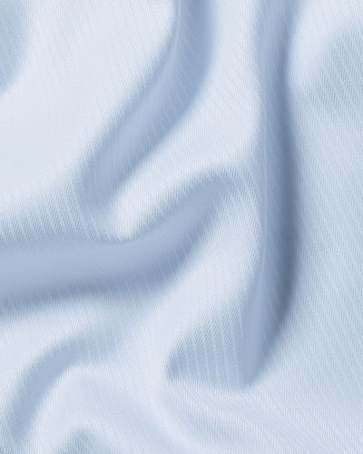 חולצה כותנה מצרית גזרת קלאסיק - Ice Blue Egyptian Cotton Stripe Classic Fit Shirt