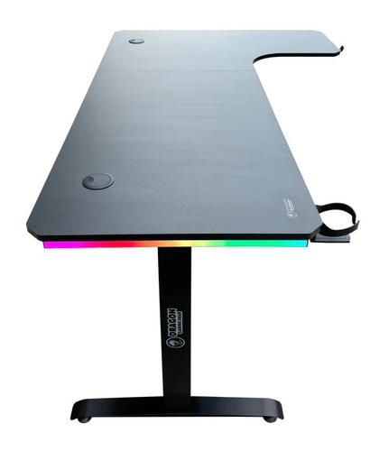 DRAGON שולחן גיימינג פינתי ימין תאורת RGB אורך 160*100 ס