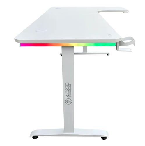 DRAGON שולחן גיימינג פינתי ימין תאורת RGB אורך 160*100 ס