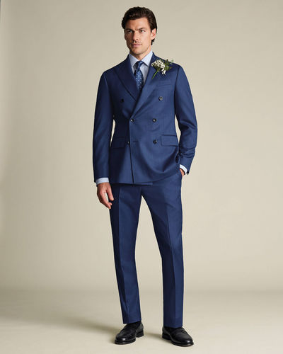 חליפה סלים פיט כחול רויאל - Royal Blue Sharkskin Slim Fit Ultimate Performance Suit