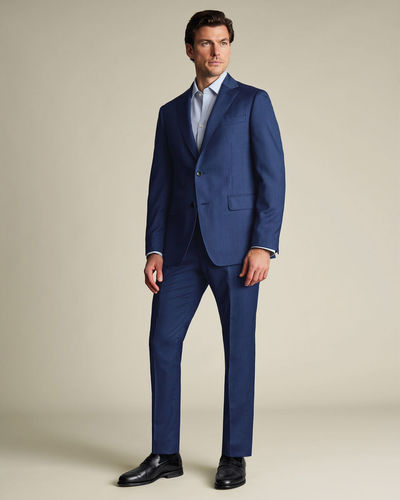חליפה סלים פיט כחול רויאל - Royal Blue Sharkskin Slim Fit Ultimate Performance Suit