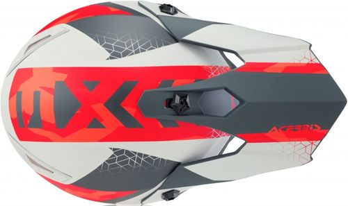 קסדת שטח ילדים ACERBIC IMPACT STEEL JUNIOR אפור\אדום