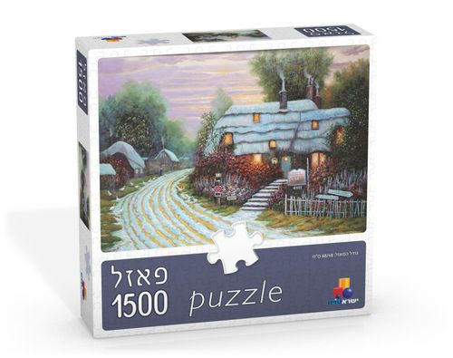 פאזל בקתה מושלגת 1500 חלקים