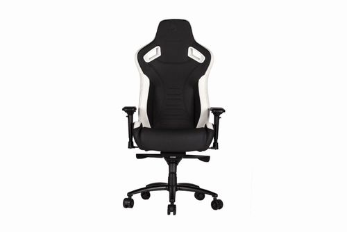 כיסא גיימינג DRAGON GT DELUX שחור-לבן – מבט קדמי ללא כריות תמיכה