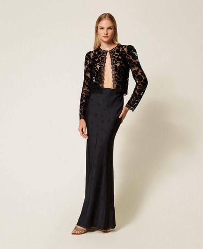 Tulle jacket with embroidery