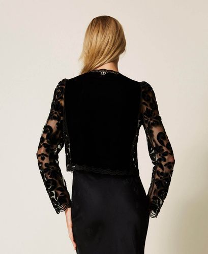 Tulle jacket with embroidery