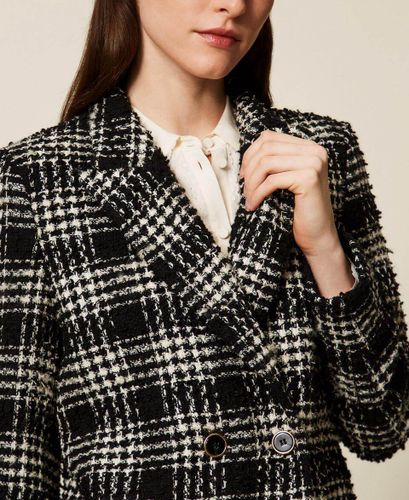 Bouclé check blazer