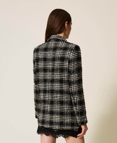 Bouclé check blazer