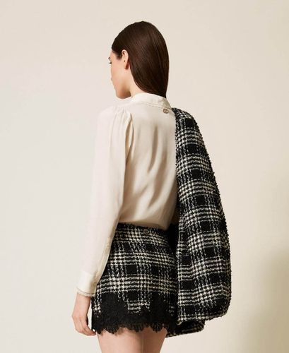 Bouclé check miniskirt