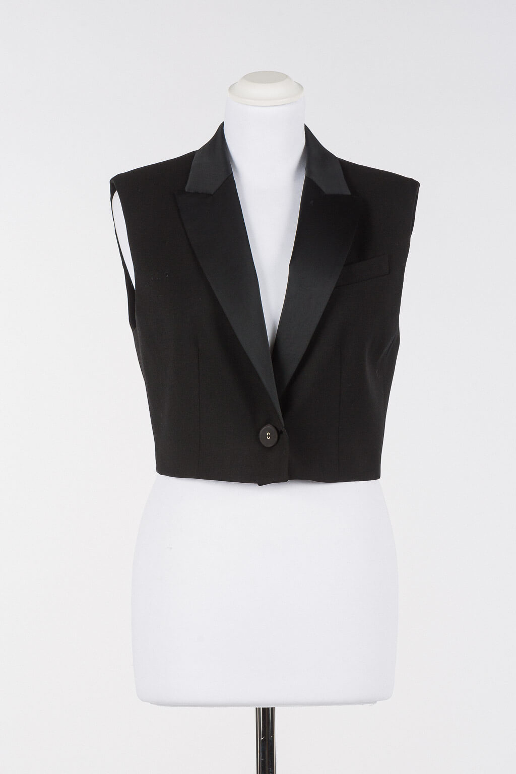 WOVEN GILET BLACK  