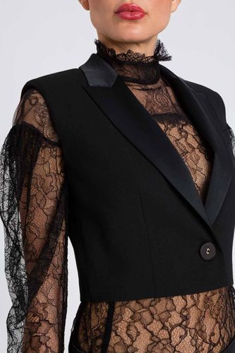 WOVEN GILET BLACK  