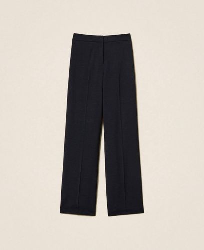 Wool blend trousers
