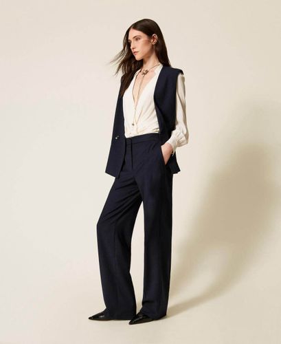 Wool blend trousers