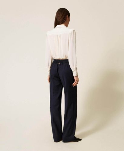 Wool blend trousers