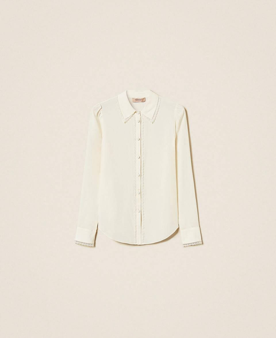 Crêpe de Chine silk blend shirt