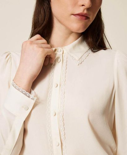 Crêpe de Chine silk blend shirt