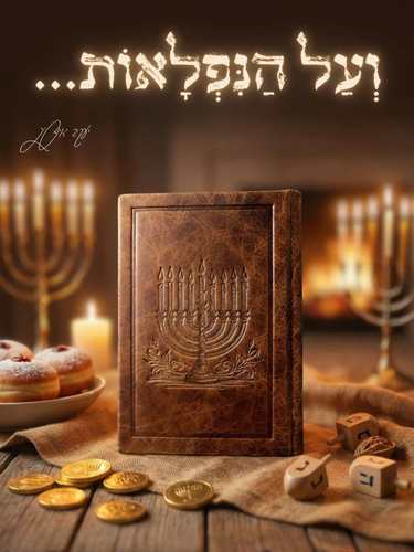 סדר הדלקת נרות חנוכה כריכת עור מפוארת ומהודרת