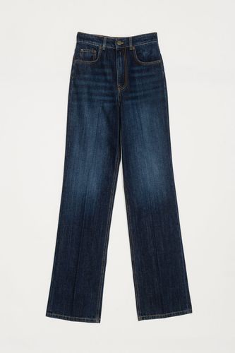 WOVEN TROUSERS DARK DENIM  