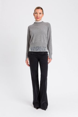WOVEN TROUSERS BLACK DENIM  