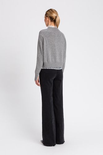 WOVEN TROUSERS BLACK DENIM  