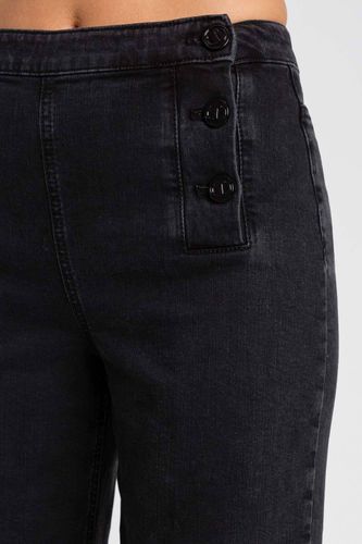 WOVEN TROUSERS BLACK DENIM  