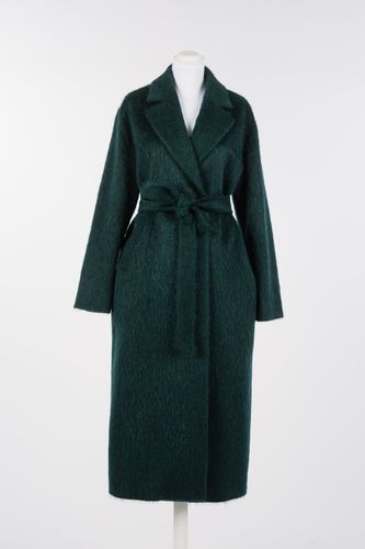 Double-breasted wool blend coat