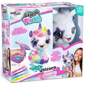 ערכה לצביעת אוויר של בובת חד קרן פרוותי עם אפשרות שטיפה וצביעה מחדש, למעלה מ 100 שבלונות