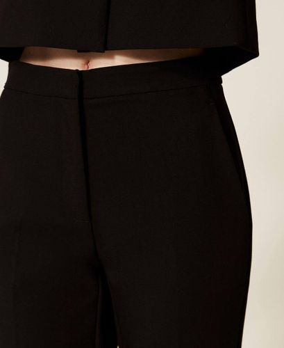 Crêpe palazzo trousers