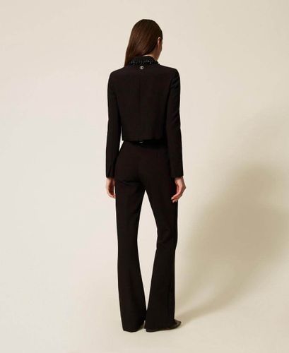 Crêpe palazzo trousers