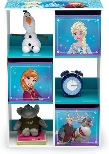 כוורת 6 תאים ו 3 תיבות לאחסון צעצועים / ספרים מעץ - אנה ואלזה