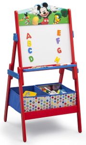 לוח ציור ומגנטים מעץ עם סלסלאות אחסון - מיקי מאוס