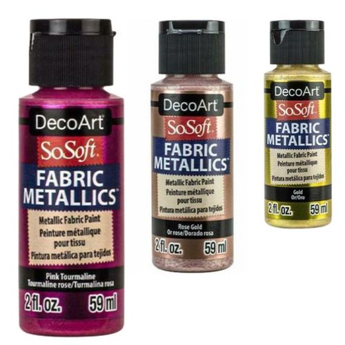 צבעי בד מטאלי DecoArt SoSoft Metallics 
