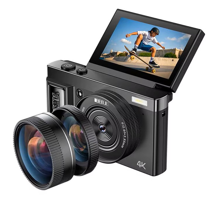 מצלמה קומפקטית בעברית עם מסך מתכוונן ועדשה VISION Z3