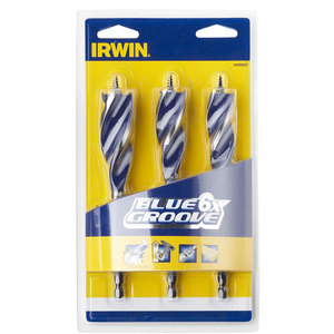 סט 3 מקדחים לקידוח בעץ BLUE GROOVE 6X מידות 20/22/25 מ"מ 10506627 Irwin