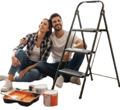 סולם דרגש 3 שלבים  כולל ידית אחיזה איכותי 67.2 ס''מ 150219-006 Smith 