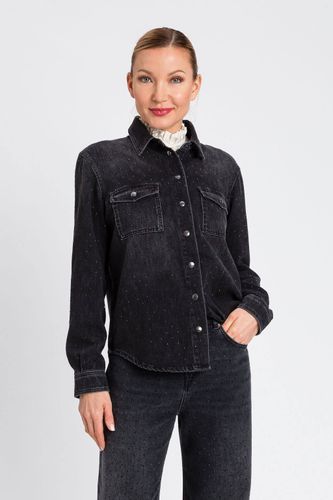 WOVEN SHIRT BLACK DENIM  