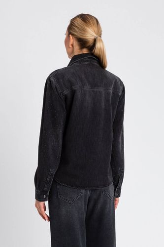 WOVEN SHIRT BLACK DENIM  