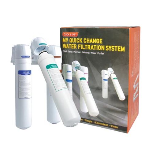 מערכת סינון מים MicroFilter M9 דגם 37FR143A - מערכת תלת שלבית קומפקטית עם מינרליזטור ומניעת אבנית, כוללת ברז מזיגה מפואר ותו תקן ישראלי