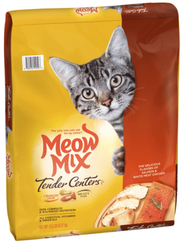 אוכל לחתולים מיאו מיקס טנדרס סלמון ועוף 1.42 ק״ג