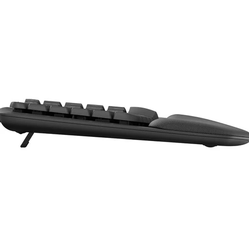 מקלדת ארגונומית אלחוטית Logitech WAVE KEYS-בצבע שחור