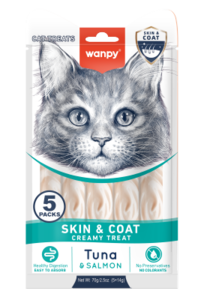 וונפי שלוקים העור והפרווה בטעם טונה וסלמון 70 גרם