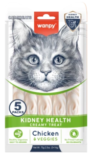 וונפי שלוקים לתמיכה בבריאות הכליות בטעם עוף וירקות 70 גרם