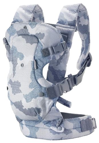 מנשא FLIP ארגונומי 4 ב-1 עם תמיכת ראש מרופדת, מצבי מושב משתנים וסינר מגן קדמי - הסוואה