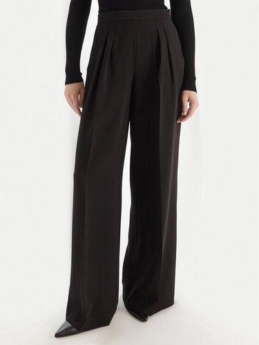 Wide leg crêpe trousers