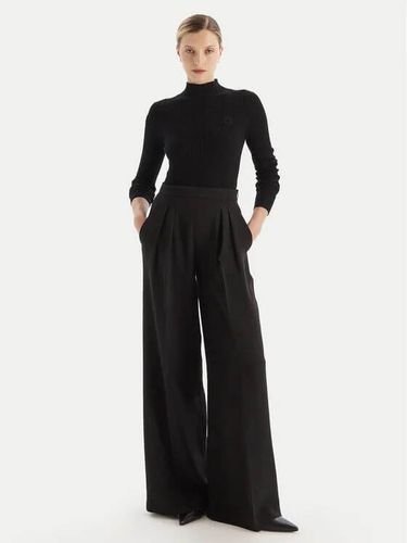 Wide leg crêpe trousers