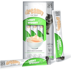 שלוק קרמי לחתול לטיפול במשקל דג ועוף 60 גר אמפט