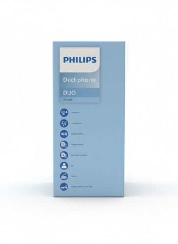 טלפון אלחוטי 2 שלוחות Philips פיליפס דגם D2702B 