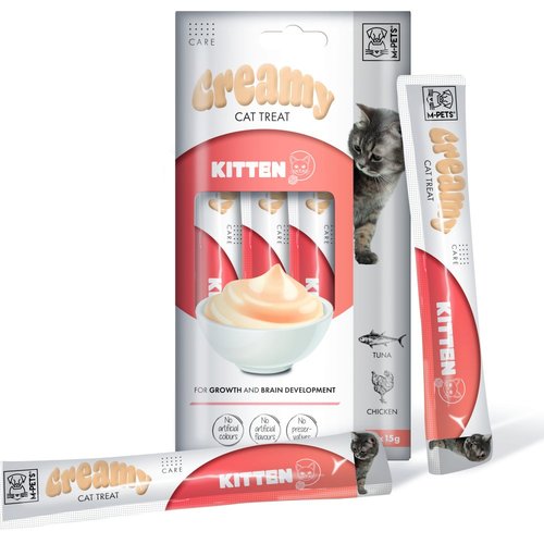 שלוק קרמי לחתול לטיפול בגורים טונה ועוף 60 גר אמפט