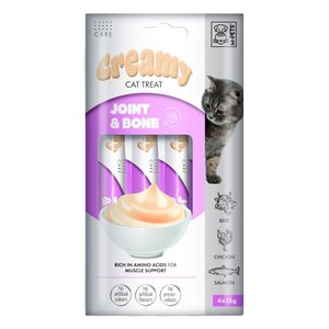 שלוק קרמי לחתול לטיפול במפרקים ועצמות בקר עוף וסלמון 60 גר אמפט