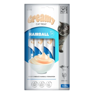 שלוק קרמי לחתול לטיפול כדורי שיער טונה ועוף 60 גר אמפט